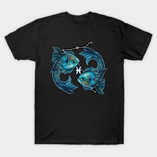 Pisces Zodiac Sign Astrology February March Birthday T-Shirt